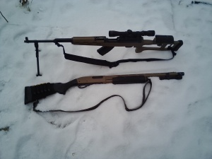 sks with remington in snow